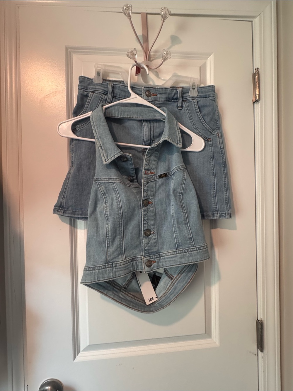 Lee Jeans Light Denim Skirt & Top Set NWT